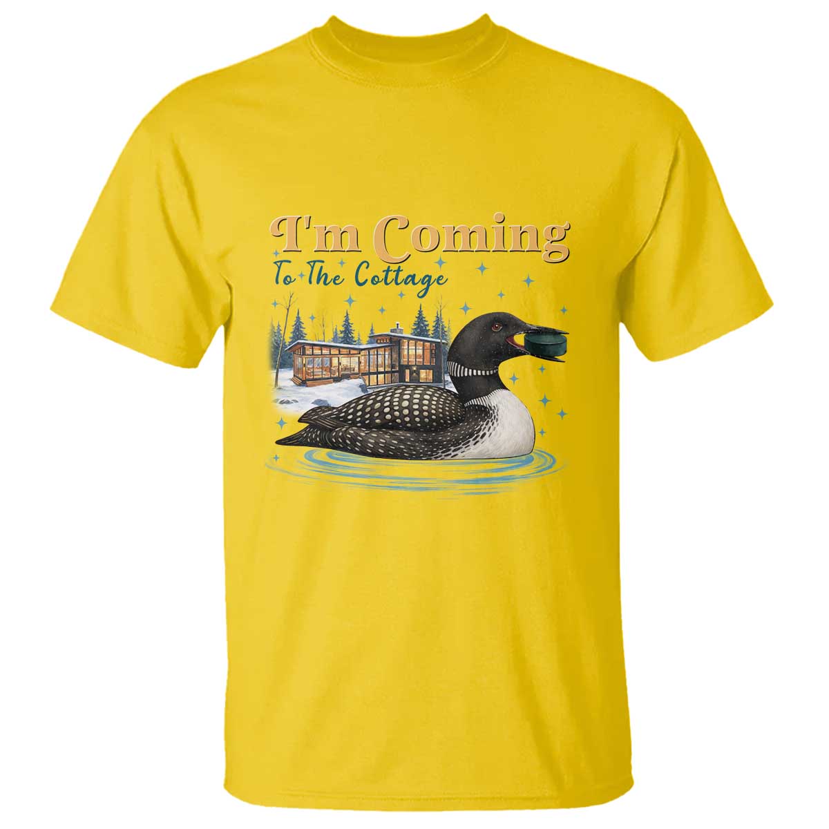 I Am Coming To The Cottage T Shirt Stupid Canadian Wolf Bird
