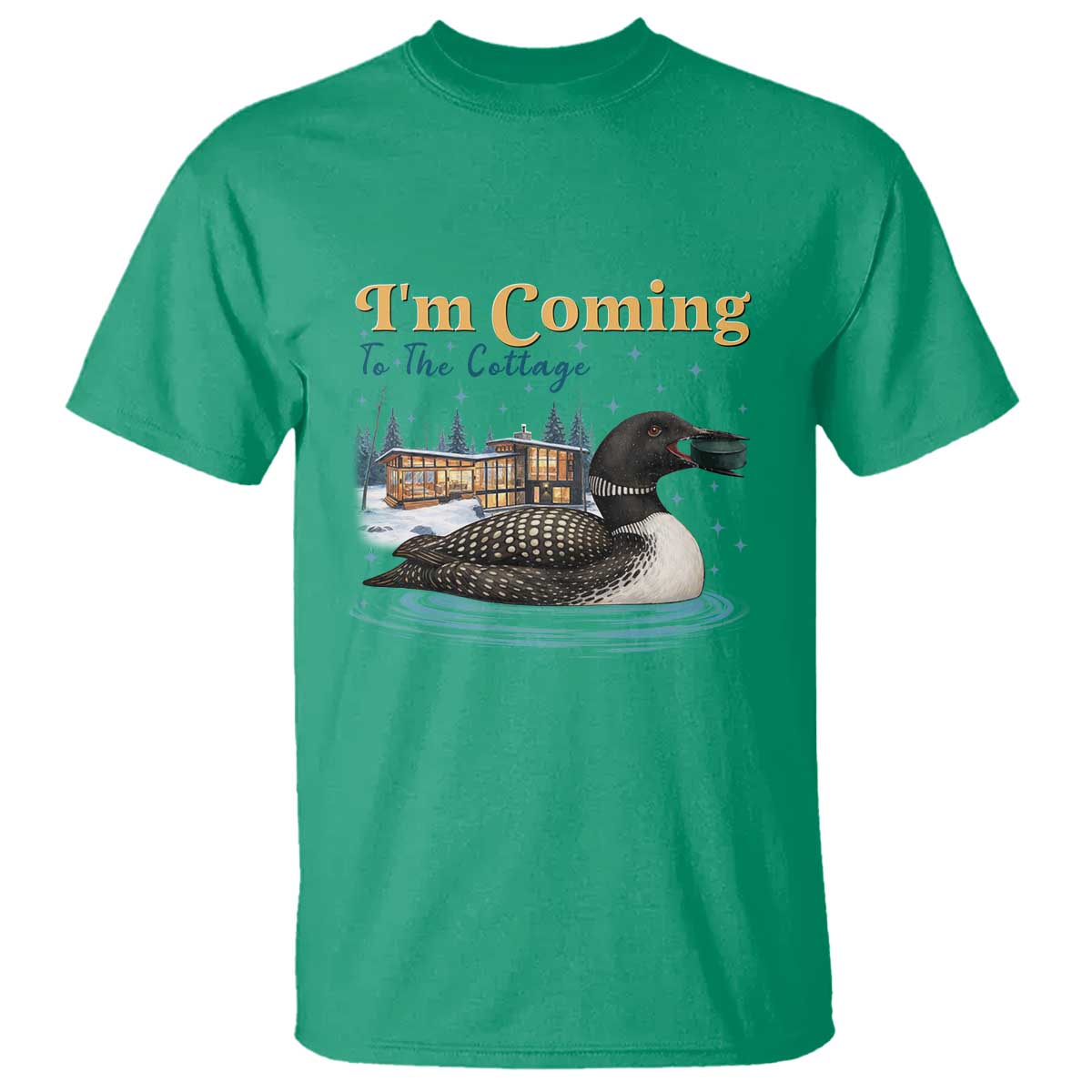 I Am Coming To The Cottage T Shirt Stupid Canadian Wolf Bird