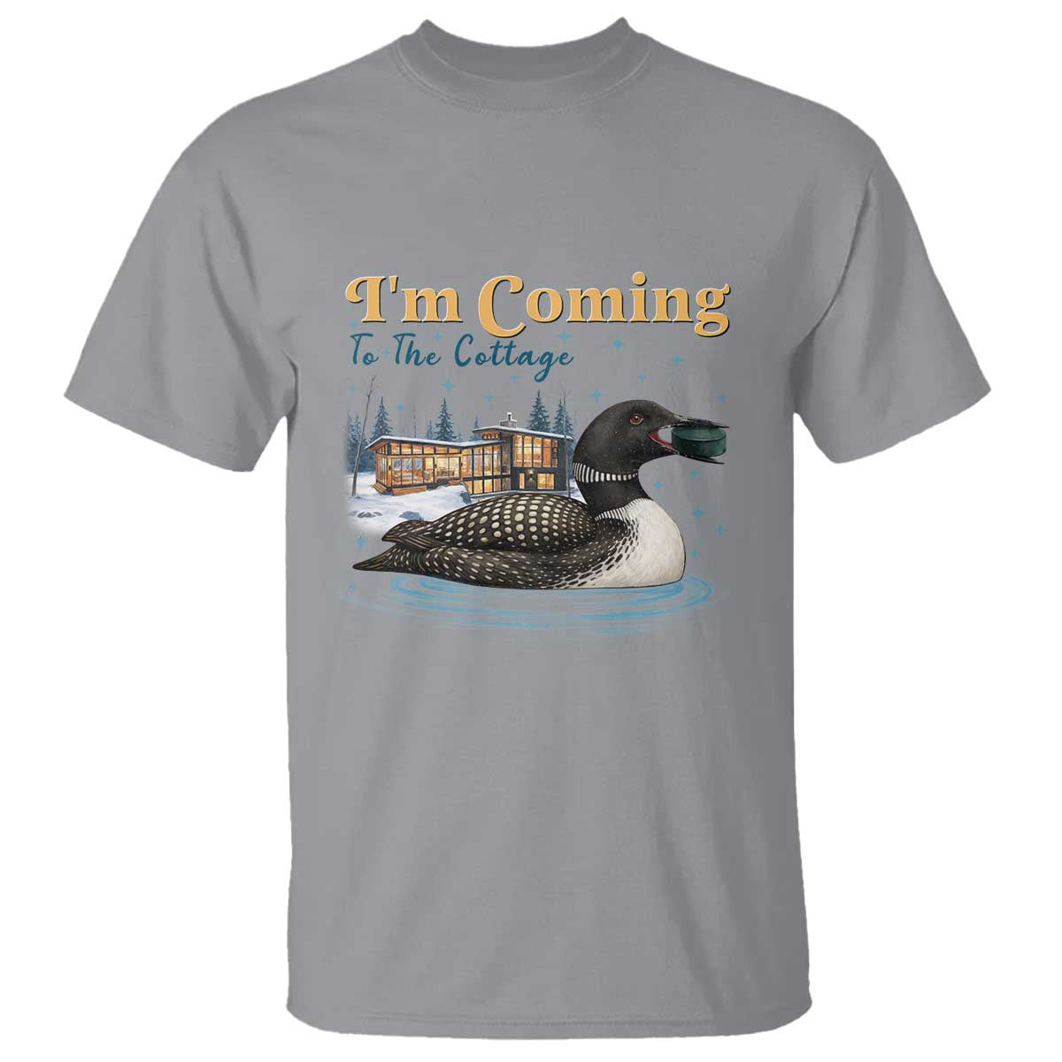 I Am Coming To The Cottage T Shirt Stupid Canadian Wolf Bird