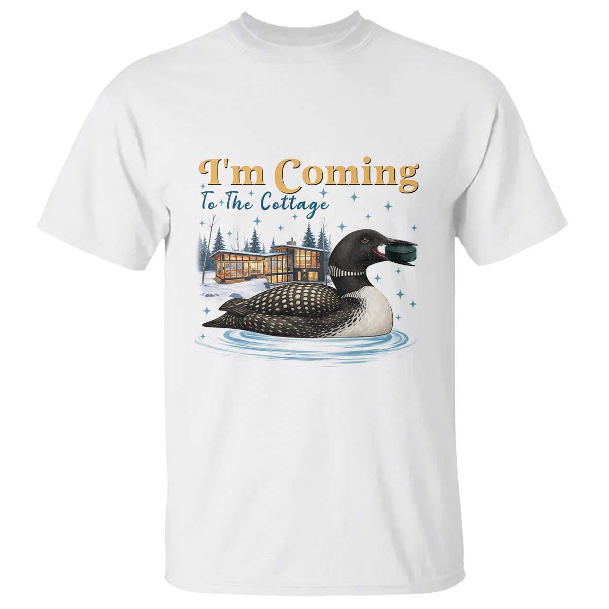I Am Coming To The Cottage T Shirt Stupid Canadian Wolf Bird