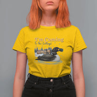 I Am Coming To The Cottage T Shirt For Women Stupid Canadian Wolf Bird