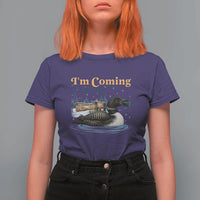 I Am Coming To The Cottage T Shirt For Women Stupid Canadian Wolf Bird