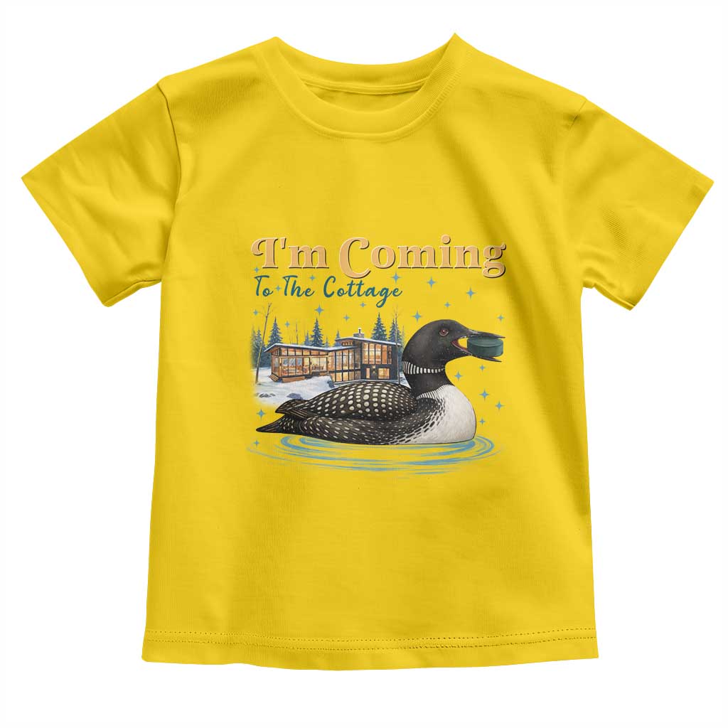 I Am Coming To The Cottage Toddler T Shirt Stupid Canadian Wolf Bird