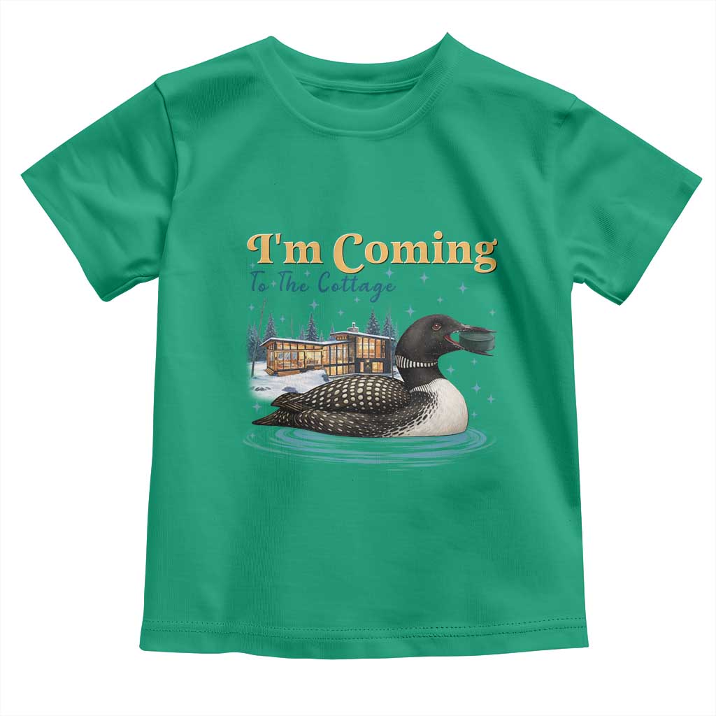 I Am Coming To The Cottage Toddler T Shirt Stupid Canadian Wolf Bird