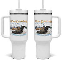 I Am Coming To The Cottage Tumbler With Handle Stupid Canadian Wolf Bird