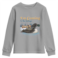 I Am Coming To The Cottage Youth Sweatshirt Stupid Canadian Wolf Bird