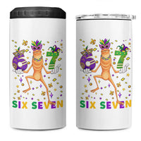 67 Mardi Gras 4 in 1 Can Cooler Tumbler Marcus The Worm Carnival Trendy Meme