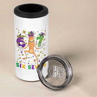67 Mardi Gras 4 in 1 Can Cooler Tumbler Marcus The Worm Carnival Trendy Meme