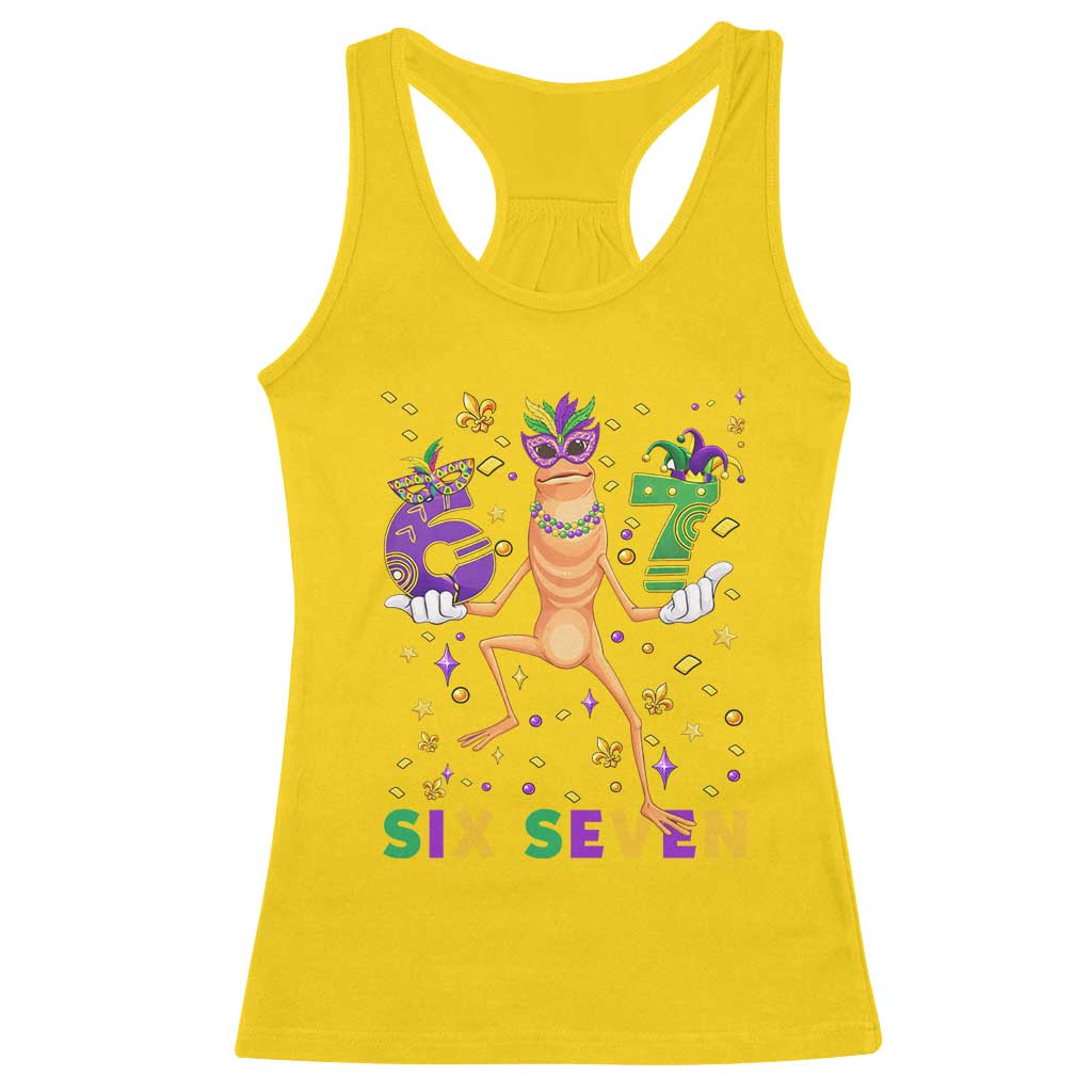 67 Mardi Gras Racerback Tank Top Marcus The Worm Carnival Trendy Meme