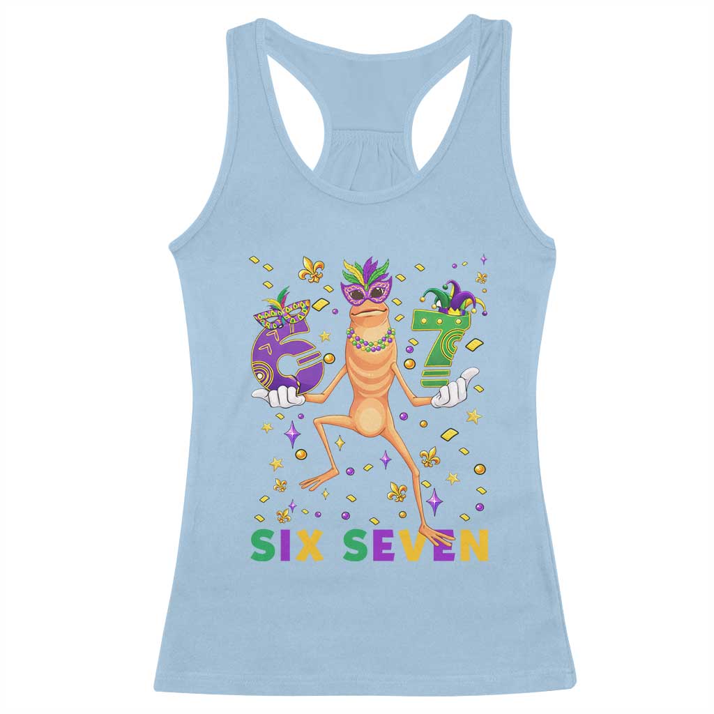 67 Mardi Gras Racerback Tank Top Marcus The Worm Carnival Trendy Meme