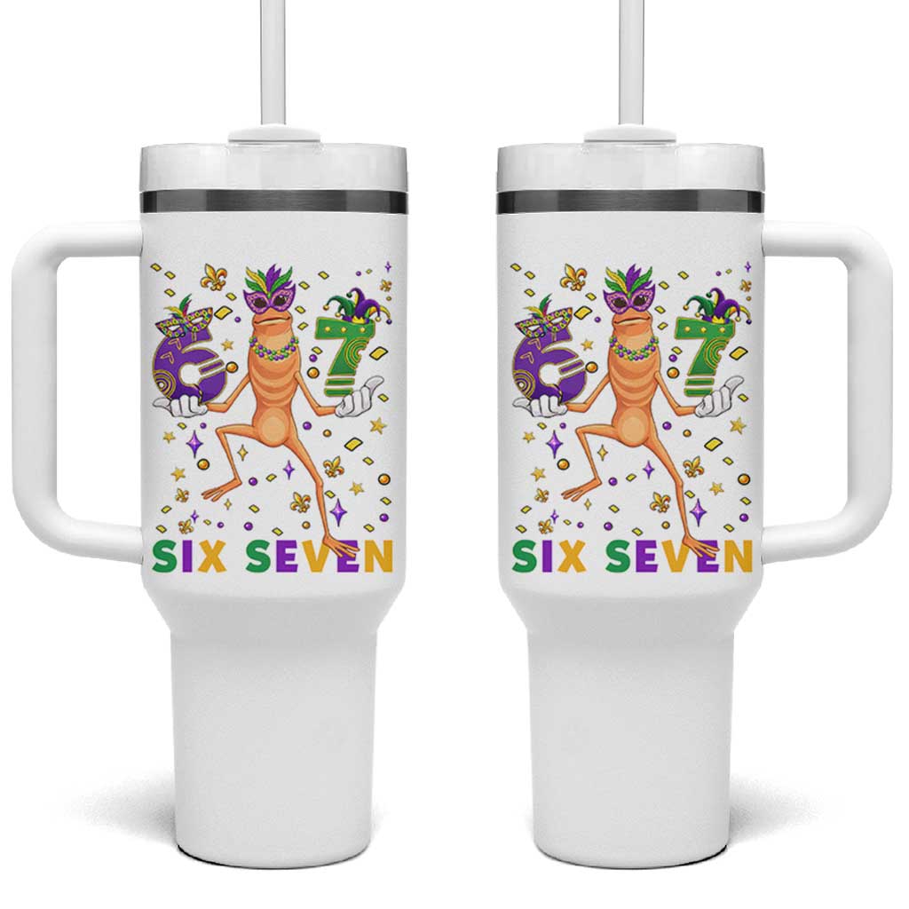 67 Mardi Gras Tumbler With Handle Marcus The Worm Carnival Trendy Meme