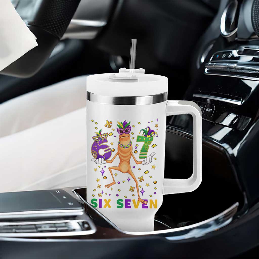 67 Mardi Gras Tumbler With Handle Marcus The Worm Carnival Trendy Meme