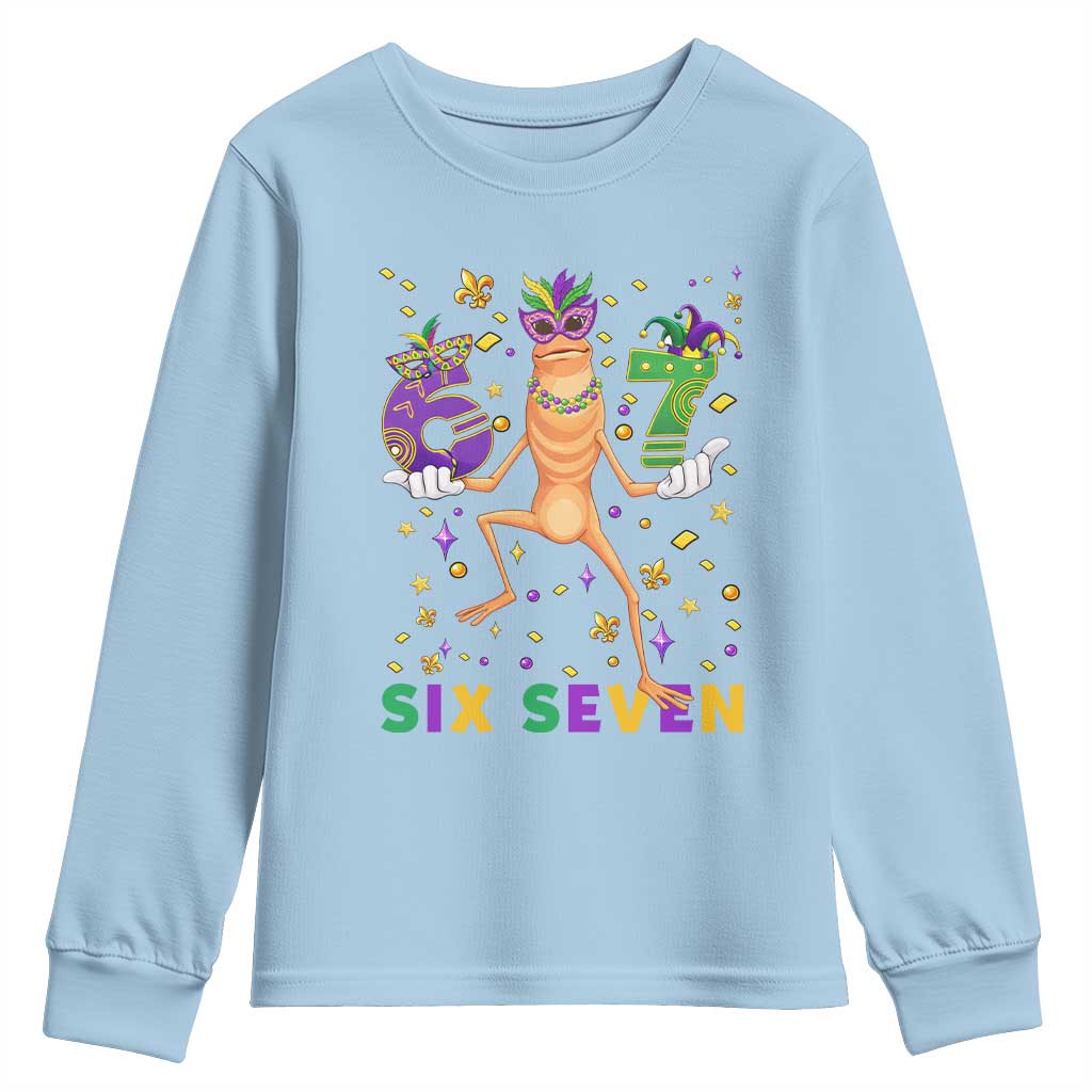 67 Mardi Gras Youth Sweatshirt Marcus The Worm Carnival Trendy Meme