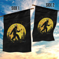 Mardi Gras Bigfoot Garden Flag Funny Sasquatch Carnival Trendy Meme