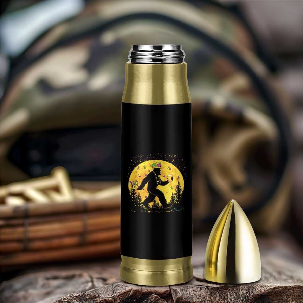 Mardi Gras Bigfoot Bullet Tumbler Funny Sasquatch Carnival Trendy Meme