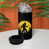 Mardi Gras Bigfoot 4 in 1 Can Cooler Tumbler Funny Sasquatch Carnival Trendy Meme