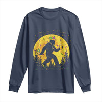 Mardi Gras Bigfoot Long Sleeve Shirt Funny Sasquatch Carnival Trendy Meme