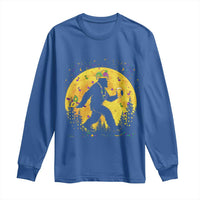 Mardi Gras Bigfoot Long Sleeve Shirt Funny Sasquatch Carnival Trendy Meme