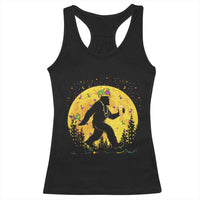 Mardi Gras Bigfoot Racerback Tank Top Funny Sasquatch Carnival Trendy Meme