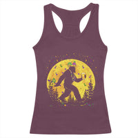 Mardi Gras Bigfoot Racerback Tank Top Funny Sasquatch Carnival Trendy Meme