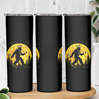 Mardi Gras Bigfoot Skinny Tumbler Funny Sasquatch Carnival Trendy Meme