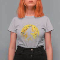 Mardi Gras Bigfoot T Shirt For Women Funny Sasquatch Carnival Trendy Meme
