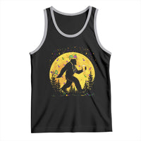 Mardi Gras Bigfoot Tank Top Funny Sasquatch Carnival Trendy Meme