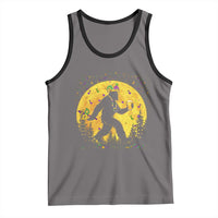 Mardi Gras Bigfoot Tank Top Funny Sasquatch Carnival Trendy Meme