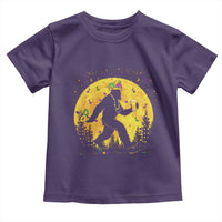 Mardi Gras Bigfoot Toddler T Shirt Funny Sasquatch Carnival Trendy Meme