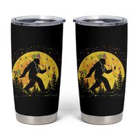 Mardi Gras Bigfoot Tumbler Cup Funny Sasquatch Carnival Trendy Meme