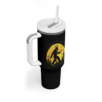 Mardi Gras Bigfoot Tumbler With Handle Funny Sasquatch Carnival Trendy Meme