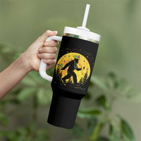 Mardi Gras Bigfoot Tumbler With Handle Funny Sasquatch Carnival Trendy Meme