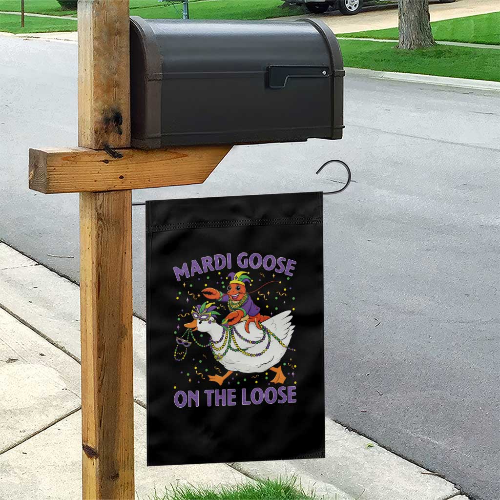 Funny Mardi Gras Garden Flag Goose Crawfish Carnival Trendy Meme