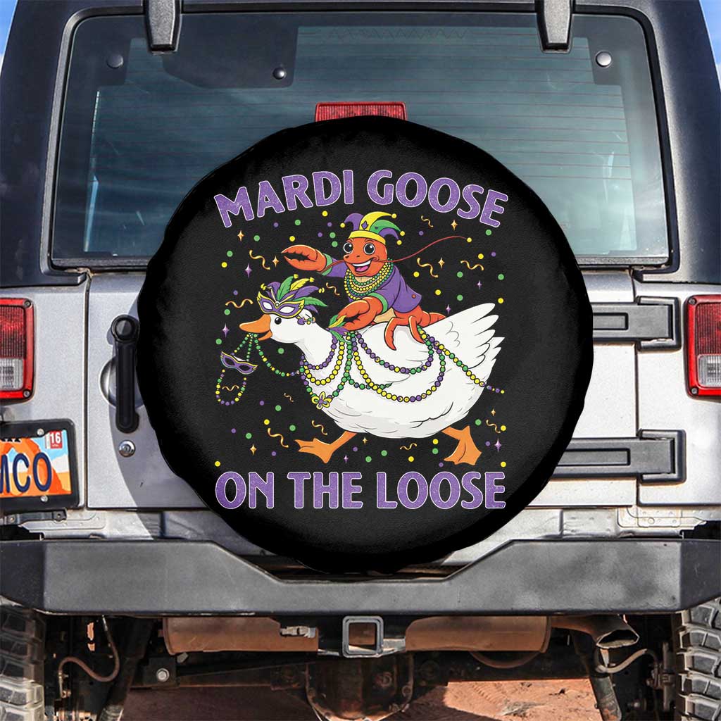 Funny Mardi Gras Spare Tire Cover Goose Crawfish Carnival Trendy Meme