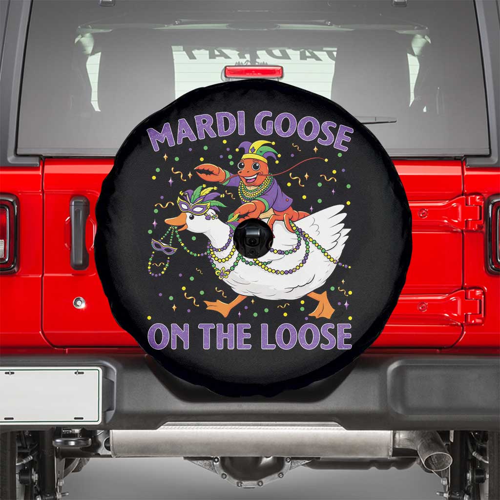 Funny Mardi Gras Spare Tire Cover Goose Crawfish Carnival Trendy Meme