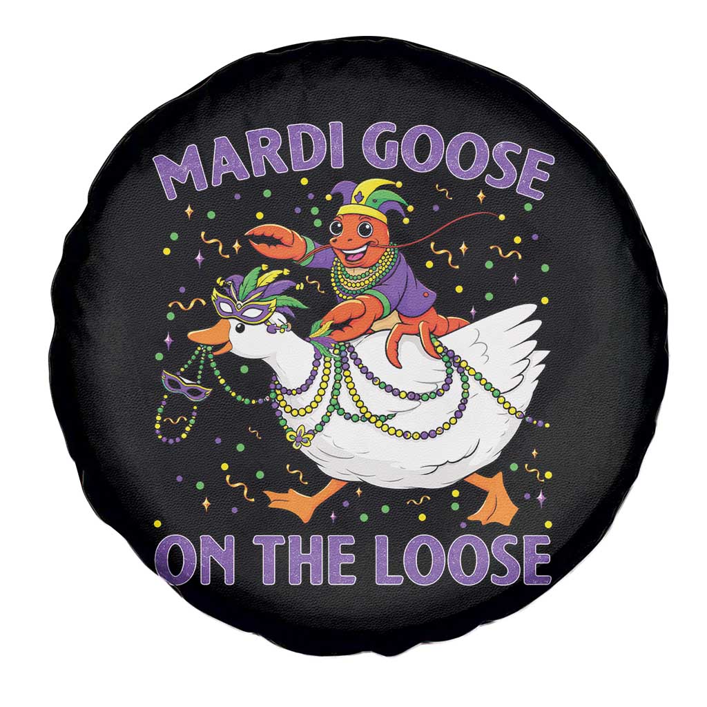 Funny Mardi Gras Spare Tire Cover Goose Crawfish Carnival Trendy Meme