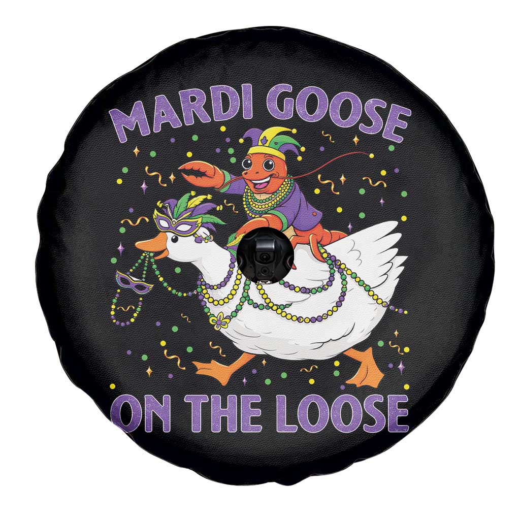Funny Mardi Gras Spare Tire Cover Goose Crawfish Carnival Trendy Meme