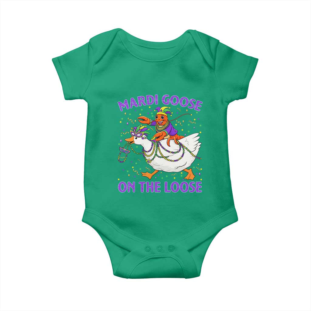 Funny Mardi Gras Baby Onesie Goose Crawfish Carnival Trendy Meme