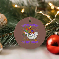 Funny Mardi Gras Ceramic Ornament Goose Crawfish Carnival Trendy Meme