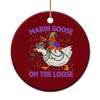 Funny Mardi Gras Ceramic Ornament Goose Crawfish Carnival Trendy Meme