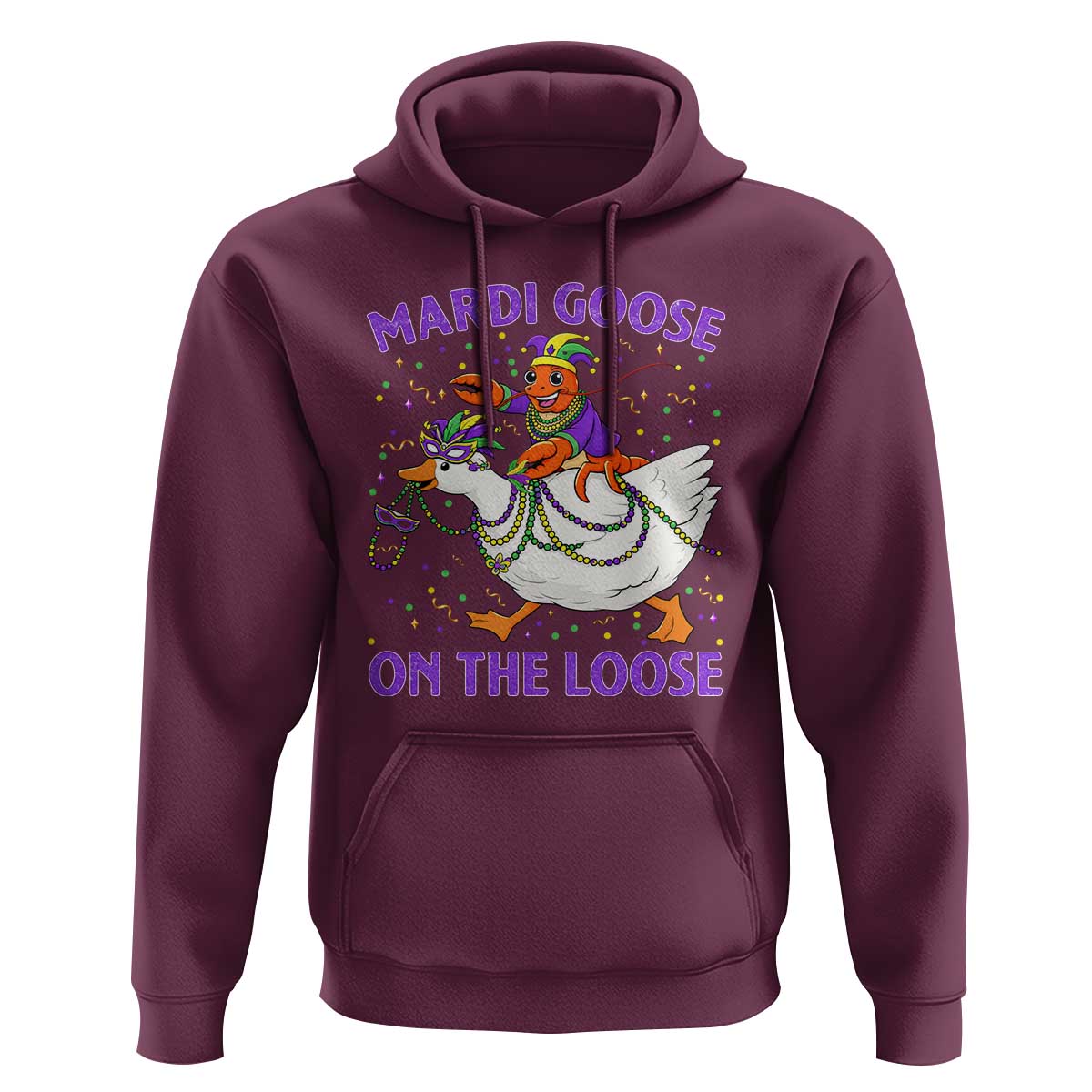 Funny Mardi Gras Hoodie Goose Crawfish Carnival Trendy Meme