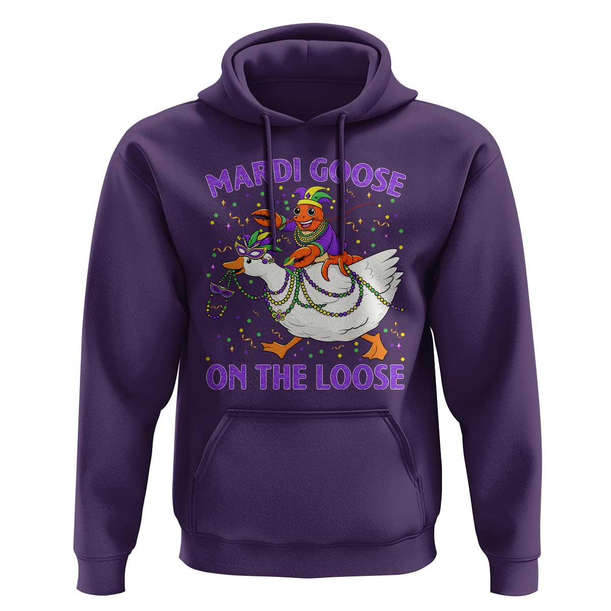Funny Mardi Gras Hoodie Goose Crawfish Carnival Trendy Meme