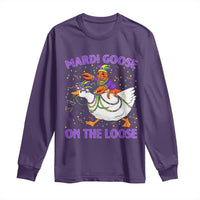 Funny Mardi Gras Long Sleeve Shirt Goose Crawfish Carnival Trendy Meme