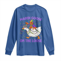 Funny Mardi Gras Long Sleeve Shirt Goose Crawfish Carnival Trendy Meme