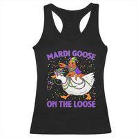 Funny Mardi Gras Racerback Tank Top Goose Crawfish Carnival Trendy Meme