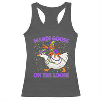 Funny Mardi Gras Racerback Tank Top Goose Crawfish Carnival Trendy Meme