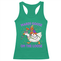 Funny Mardi Gras Racerback Tank Top Goose Crawfish Carnival Trendy Meme