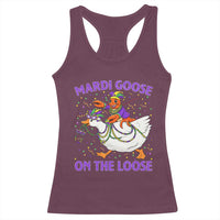 Funny Mardi Gras Racerback Tank Top Goose Crawfish Carnival Trendy Meme