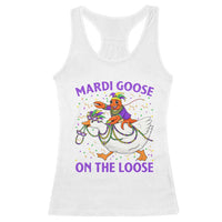 Funny Mardi Gras Racerback Tank Top Goose Crawfish Carnival Trendy Meme