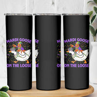 Funny Mardi Gras Skinny Tumbler Goose Crawfish Carnival Trendy Meme